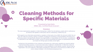 Hank Nolin - Cleaning Methods for Specific Materials