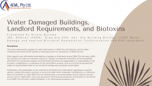 Nicole Bijlsma - Water Damaged Buildings, Landlord Requirements, and Biotoxins