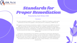 Josh Winton - Standards for Proper Remediation