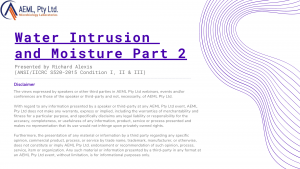 Richard Alexis - Water Intrusion and Moisture Part 2