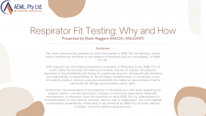 Mark Reggers - Respirator Fit Testing: Why and How
