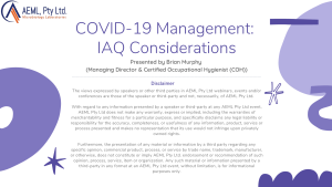Brian Murphy - COVID-19 Management:  IAQ Considerations