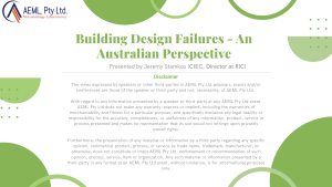 Jeremy Stamkos -  Building Design Failures
